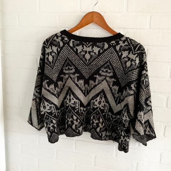 Anthropologie Free People Knit Sweater Superstar SouthWestern Oversized XS - Picture 9 of 11
